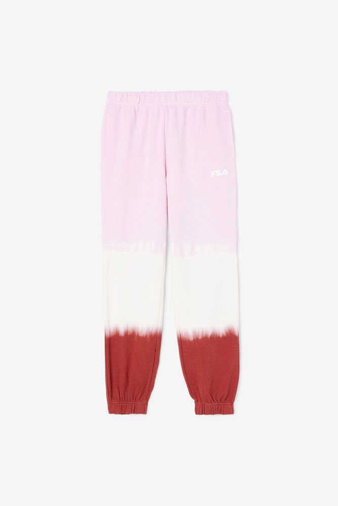 Fila Raleigh Tie Dye Jogger Pants White/Red/Pink - Womens - 72915WMZN